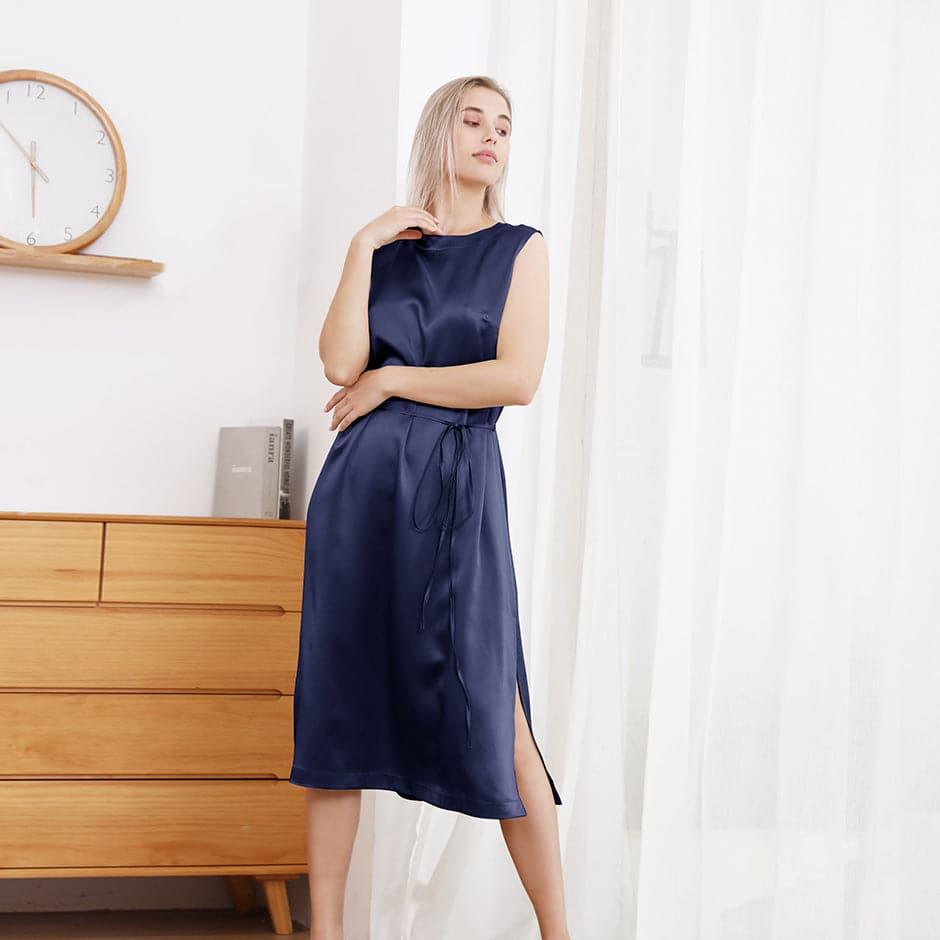 ZASILK | 22 Momme Crew Neck Silk Nightgowns, Effortless Elegance for Every Occasion