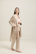 ZASILK | 22 Momme Classic Mid Length Silk Robe for Women, Timeless Comfort with Understated Luxury