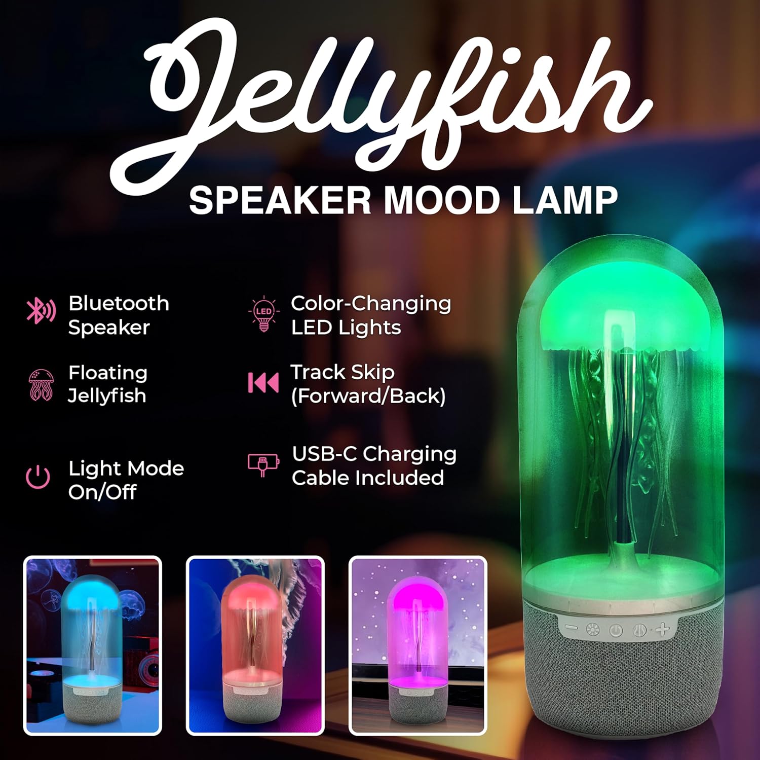 The Original Pro JellyFish Lamp With Speaker