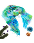 Hand Painted Silk Scarf-silk scarf-silk scarf for women-silk scarves-silk chiffon-silk head scarf