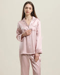 ZASILK | 22 Momme Classic Silk Pajama Set, Self-Tie Waist Mother-of-Pearl Buttons