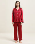 ZASILK | 22 Momme Classic Silk Pajama Set, Self-Tie Waist Mother-of-Pearl Buttons