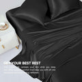 black mulberry silk pillowcase, showcasing its natural sheen and premium texture